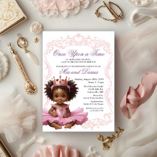 Convite para Chá de Bebê da Princesa Afro-American