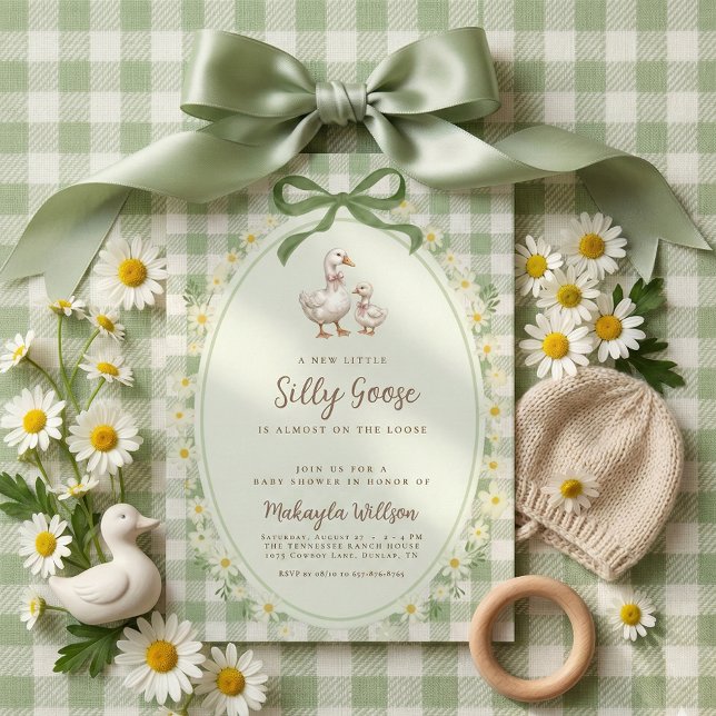 Convite para Chá de Bebê da Silly Goose (Criador carregado)