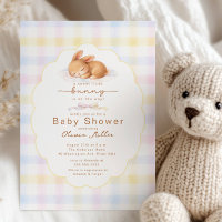 Convite para Chá de Bebê do Doce Pequeno Coelho