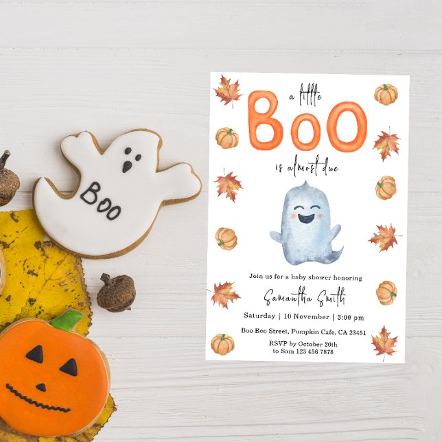 Convite para Chá de Bebê do Fantasminha de Hallowe (Criador carregado)