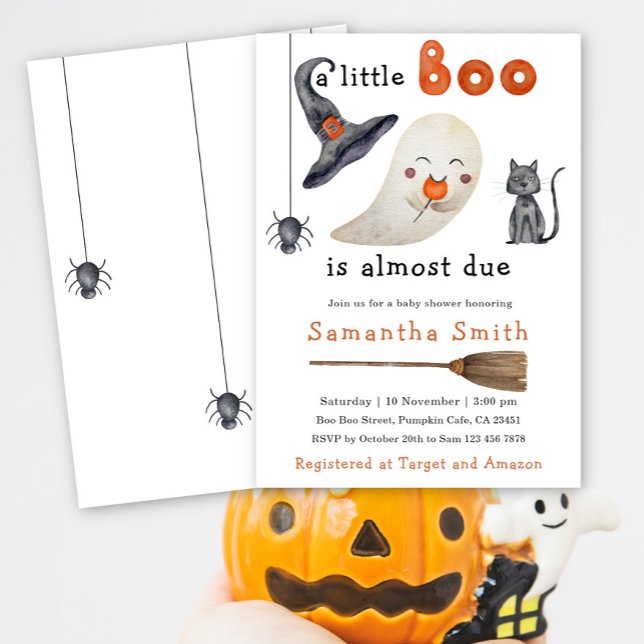 Convite para Chá de Bebê do Fantasminha de Hallowe (Criador carregado)