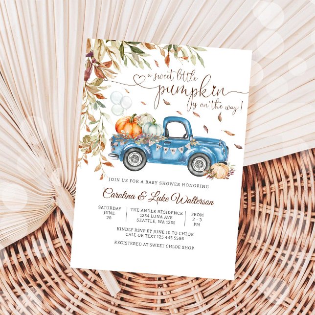 Convite para Chá de Bebê do Outono Abóbora (Criador carregado)