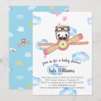 Convite para Chá de Bebê do Panda Piloto