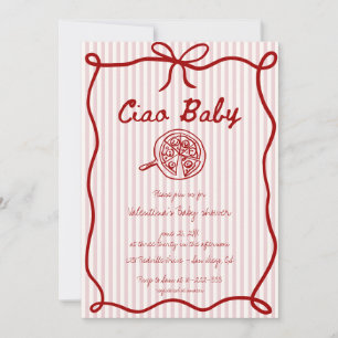 Convite para Chá de Bebê Italiano Ciao Baby