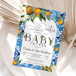 Convite para Chá de Bebê Little Cutie Citrus