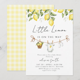 Convite para Chá de Bebê Little Lemon