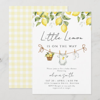 Convite para Chá de Bebê Little Lemon
