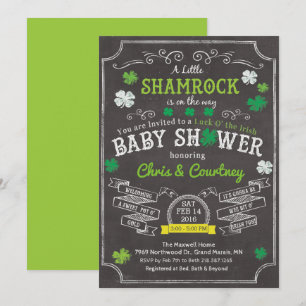 Convite para Chá de Bebê Little Shamrock