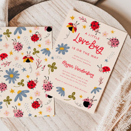 Convite para Chá de Bebê Love Bug | Convite de Ins