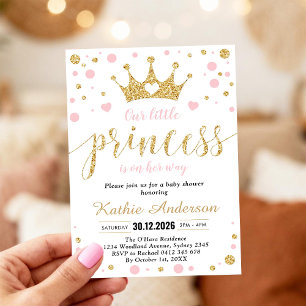 Convite para Chá de Bebê Menina Princesinha