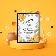 Convite para chá de bebê Mommy to Bee