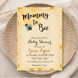 Convite para Chá de Bebê Mommy to Bee