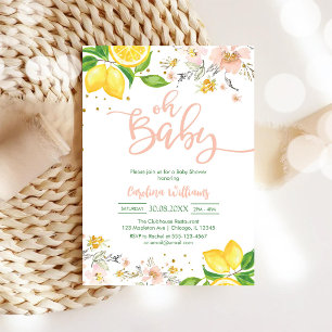 Convite para Chá de Bebê Oh Baby Lemon Squeez