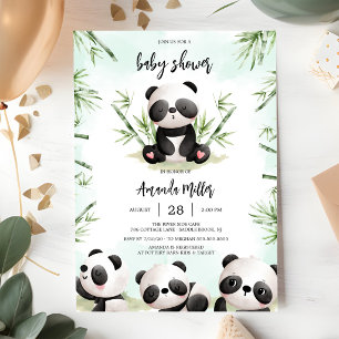 Convite para Chá de Bebê Panda