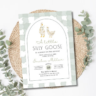 Convite para Chá de Bebê Silly Goose, Gênero Neutr