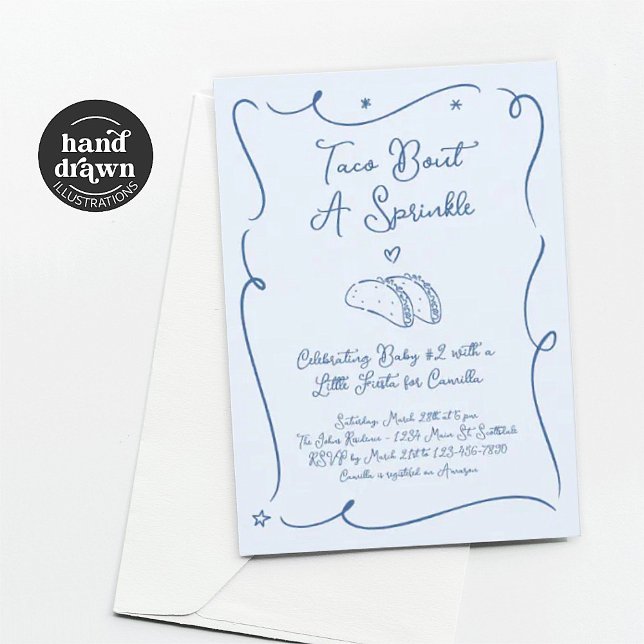 Convite para Chá de Bebê Taco (Criador carregado)