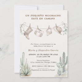 Convite Para Chá de Bebê Vaquero Menino Personalizadas