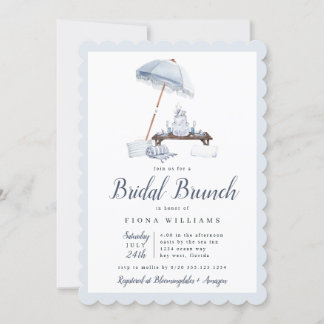 Convite para Chá de Bridal de Praia em Seaside Bru