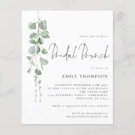 Convite para Chá de Bridal Eucalyptus para Orçamen