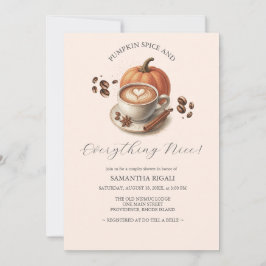 Convite para Chá de Casais de café para abóbora e