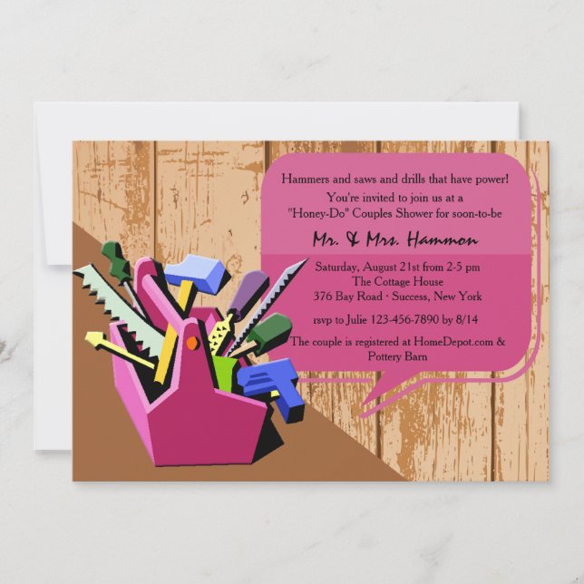 Convite para Chá de Casais de doação (Frente)