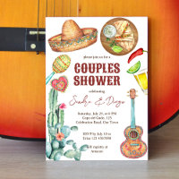 Convite para chá de casais de fiesta mexicano