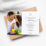 Convite para Chá de Casais de Fotografia Modernos<br><div class="desc">Envie um convite para Chás chic, exclusivo e moderno, apresentando sua foto. Crie o seu chá de casais com nossos modelos fáceis de usar. Apenas insira suas informações e fotos e você está pronto. E é impresso profissionalmente, criando a alta qualidade, o luxo. Luxo sem o alto preço feito por...</div>