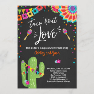 Convite para chá de Casais de Taco Bout Love Fies