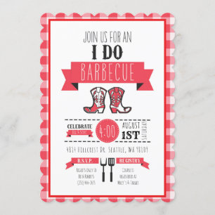 Convite Para Chá de casamento De Casais De CHURRA