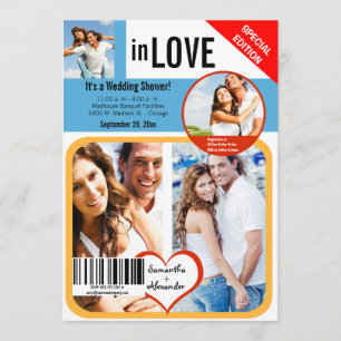Convite para Chá de casamento de Estilo de Revist