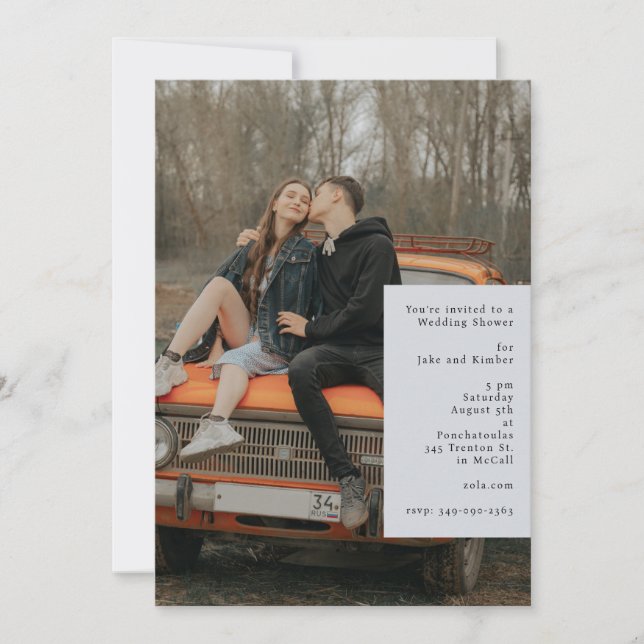 Convite para Chá de casamento de Fotografias Sem A (Frente)
