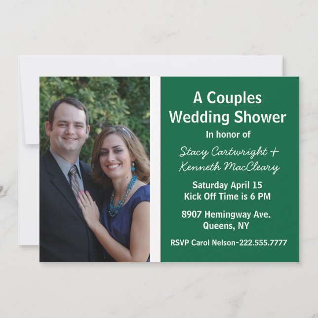 Convite para Chá de casamento de Fotos Pensado por (Frente)