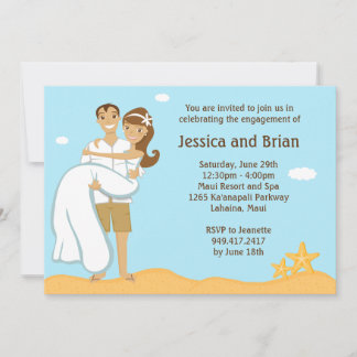 Convite para Chá de Casamento de Praia