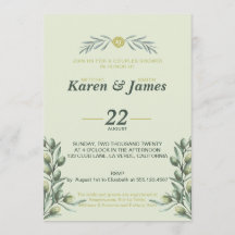 Convite para Chá de Casamento do Jardim Oleícola T