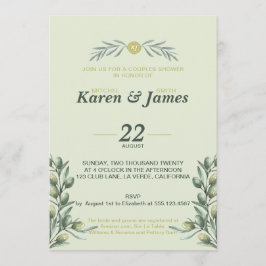 Convite para Chá de Casamento do Jardim Oleícola T