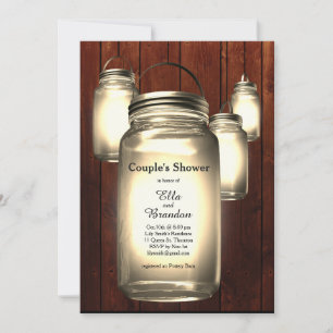 Convite para Chá de Casamento Mason Jar