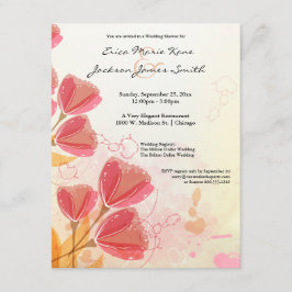 Convite para Chá de casamento Tulip de Pêssego de