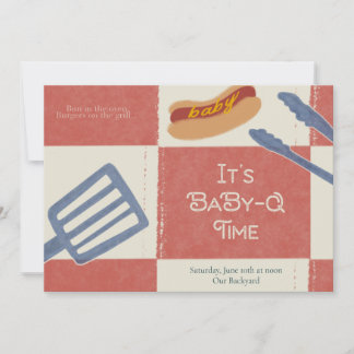 Convite para Chá de fraldas Baby-Q