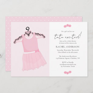 Convite para Chá de fraldas Ballerina Pink Tutu