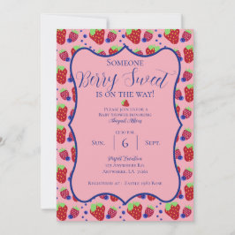 Convite para Chá de fraldas Berry Sweet
