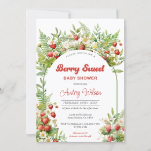Convite para Chá de fraldas Berry Sweet