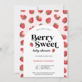 Convite para Chá de fraldas Berry Sweet Strawberry