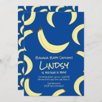 Convite para Chá de fraldas Blue Boy Banana