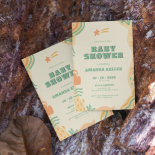 Convite para Chá de fraldas Boho