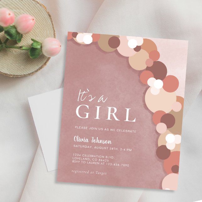 Convite para Chá de fraldas Boho Cute Elegante de  (Criador carregado)