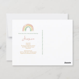 Convite para Chá de fraldas Boho Watercolor