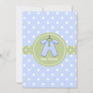 Convite para Chá de fraldas Bolinhas Na moda Casa