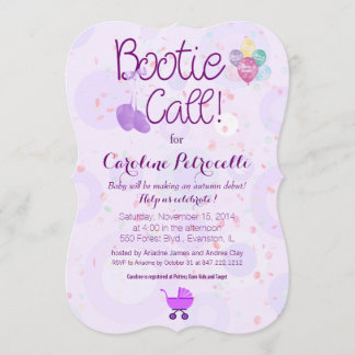 convite para chá de fraldas "bootie call"