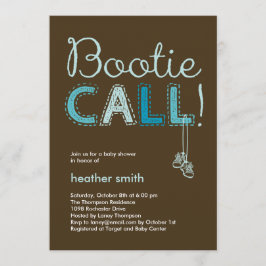 Convite para Chá de fraldas Bootie Call - Azul