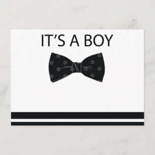 Convite para Chá de fraldas Bowtie